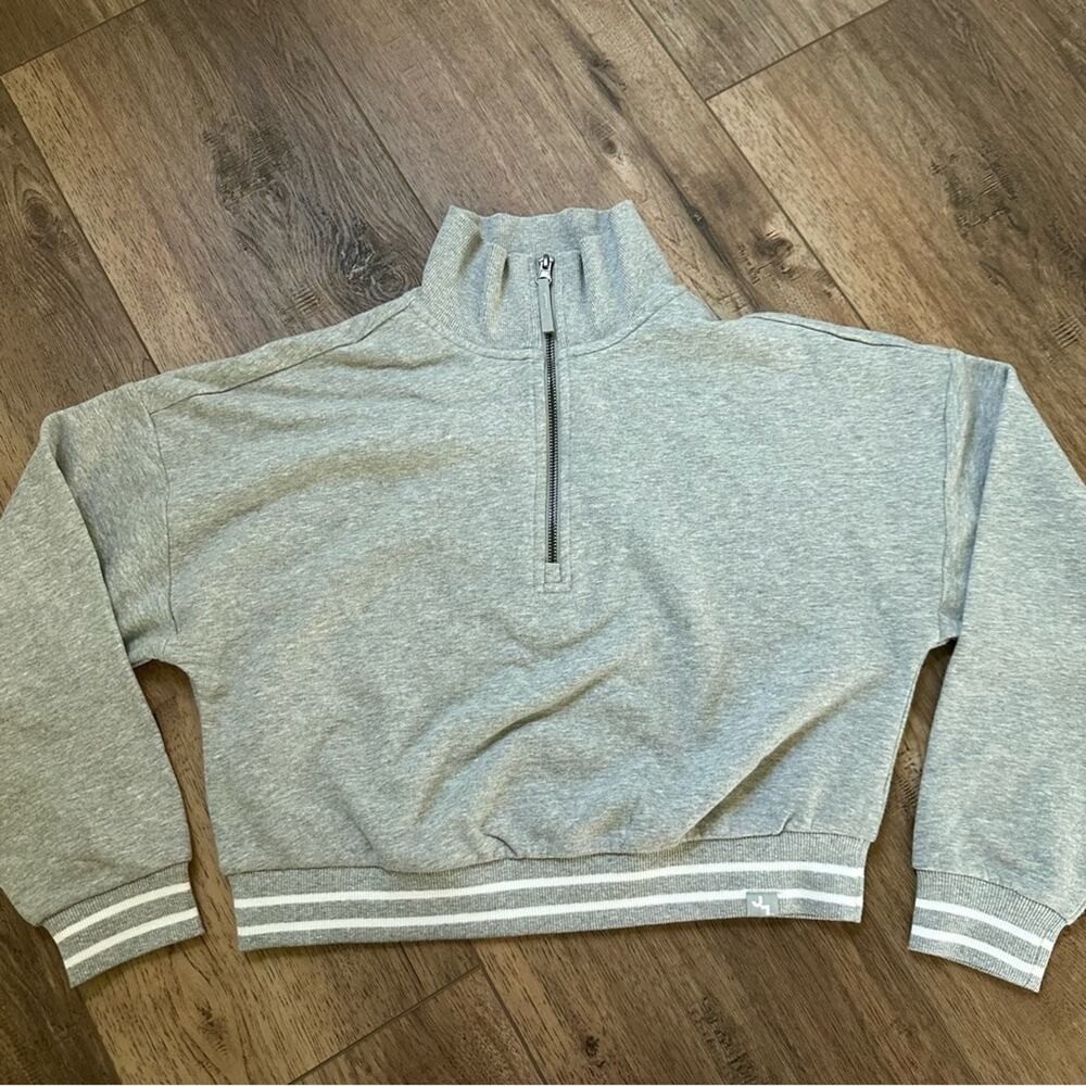 NEW! JoyLab Women’s‎ Gray Half-Zip Sweater, Pull Over, NWOT, Cropped, XS